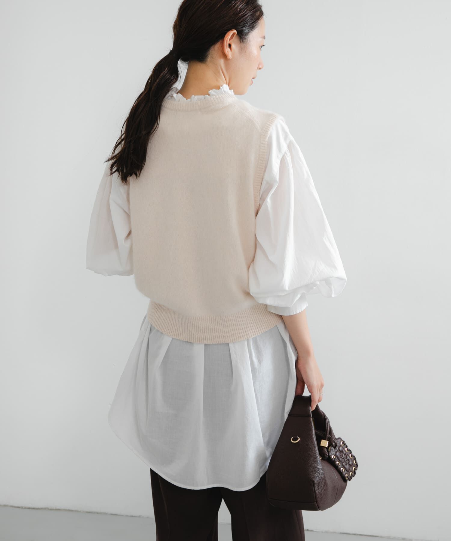 URBAN RESEARCH「FOX/CASHMEREクルーネックベスト」|ベスト・ジレ|