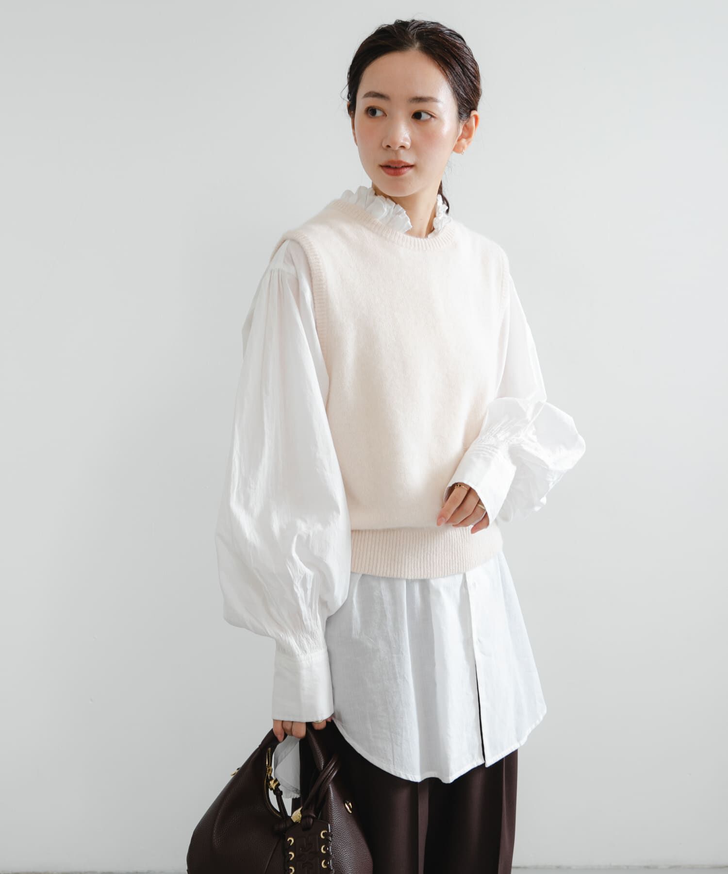 URBAN RESEARCH「FOX/CASHMEREクルーネックベスト」|ベスト・ジレ|