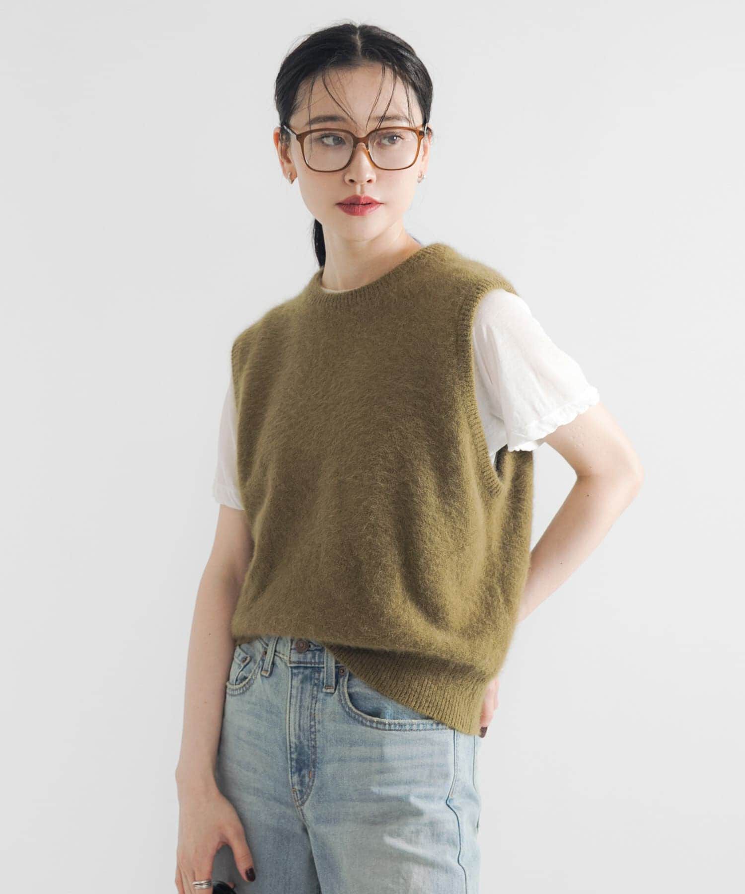 URBAN RESEARCH「FOX/CASHMEREクルーネックベスト」|ベスト・ジレ|