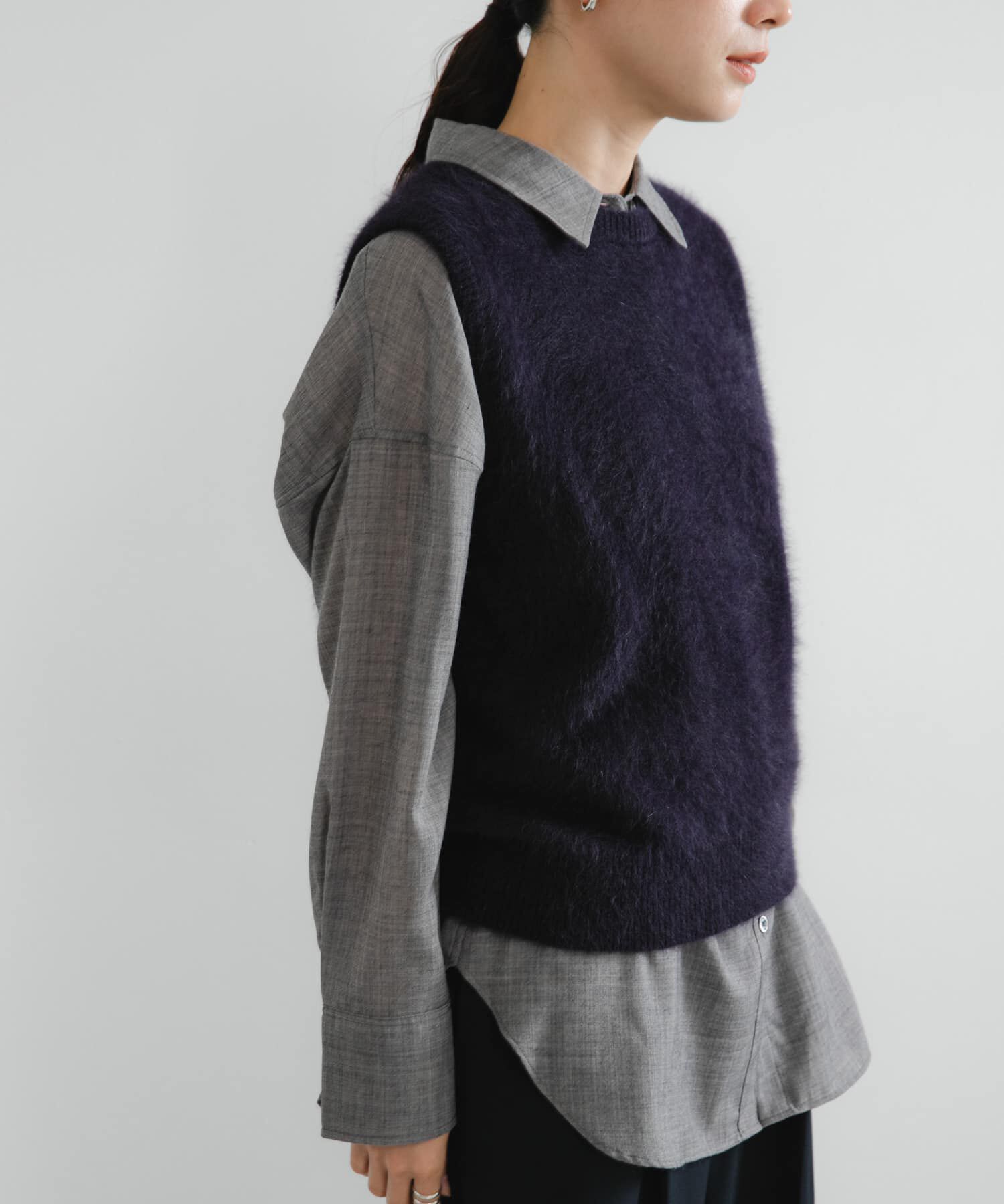 URBAN RESEARCH「FOX/CASHMEREクルーネックベスト」|ベスト・ジレ|