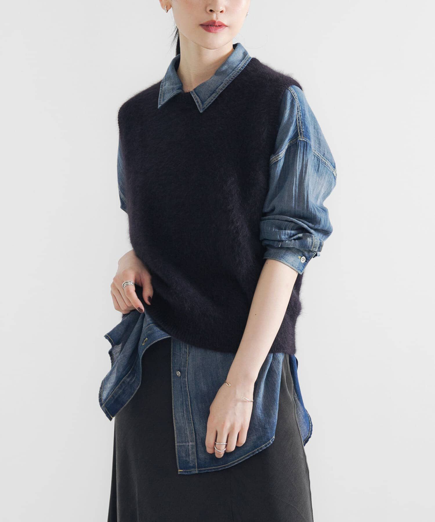 URBAN RESEARCH「FOX/CASHMEREクルーネックベスト」|ベスト・ジレ|