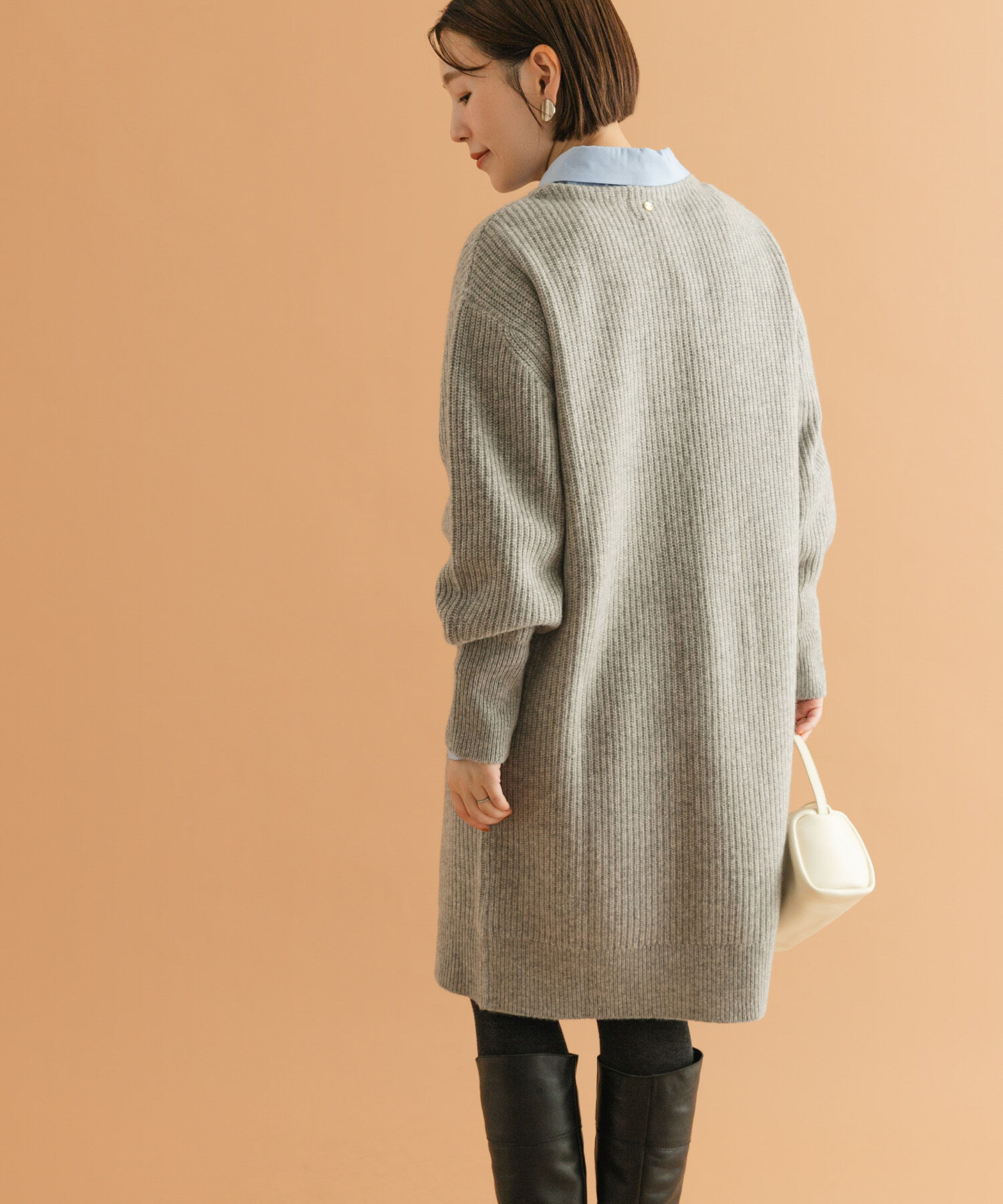 URBAN RESEARCH ROSSO「F by ROSSO　ハミルトン片畦ハーフZIPミニワンピース」|ワンピース|