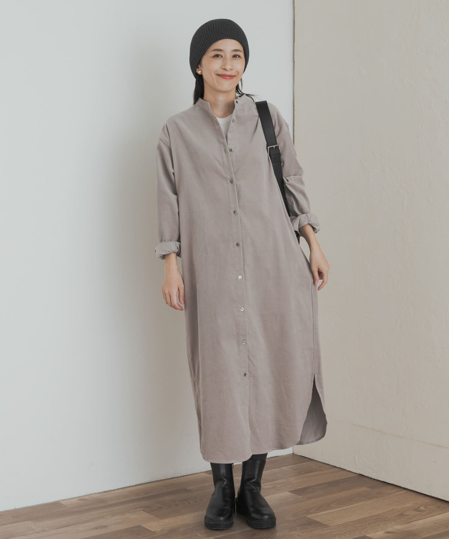 URBAN RESEARCH DOORS「『WEB/一部店舗限定カラー』『UR TECH』コーデュロイシャツワンピース」|ワンピース|