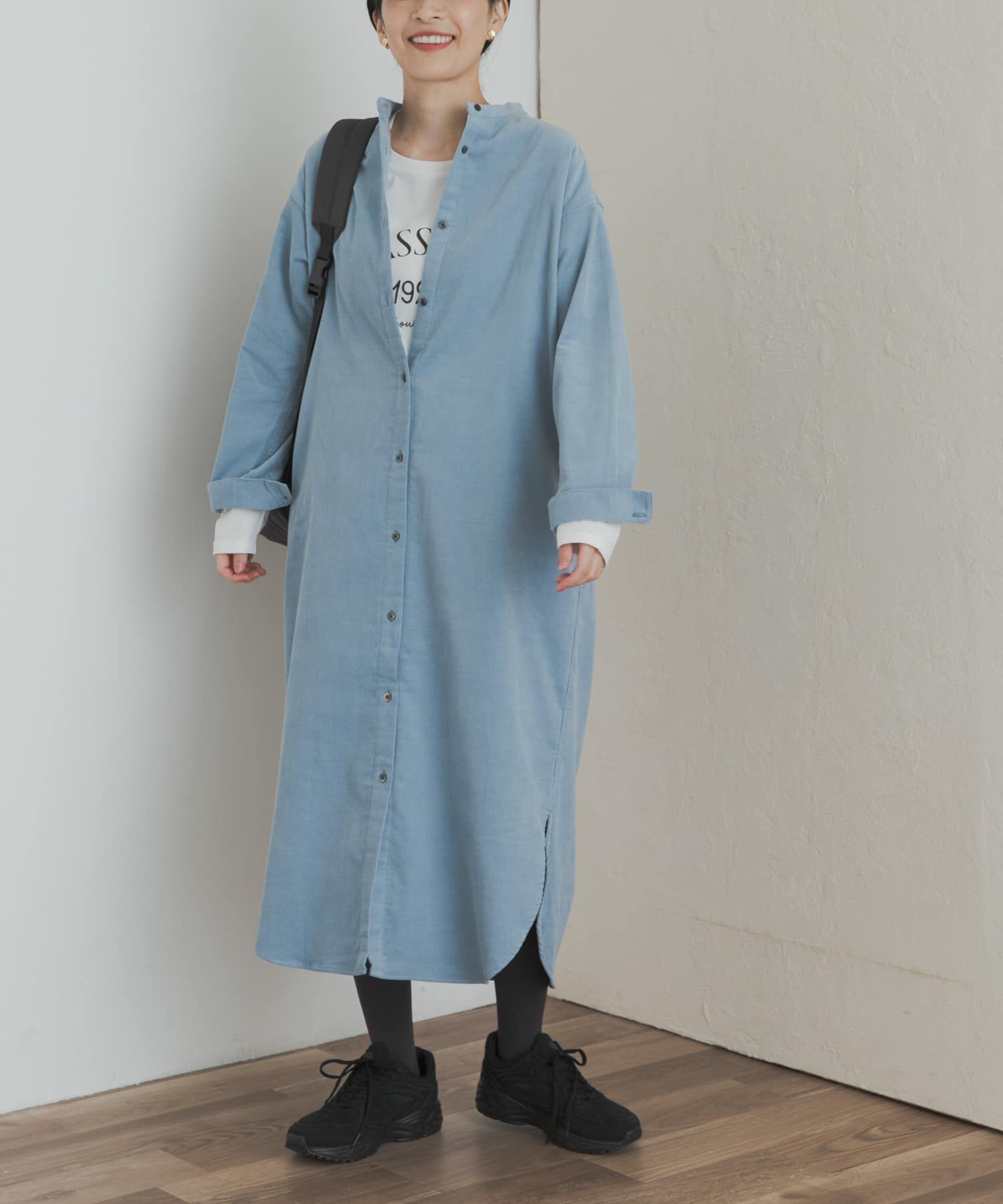 URBAN RESEARCH DOORS「『WEB/一部店舗限定カラー』『UR TECH』コーデュロイシャツワンピース」|ワンピース|