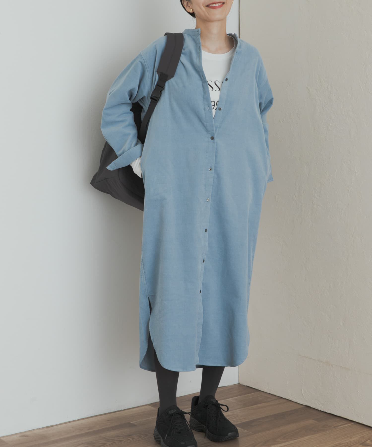 URBAN RESEARCH DOORS「『WEB/一部店舗限定カラー』『UR TECH』コーデュロイシャツワンピース」|ワンピース|