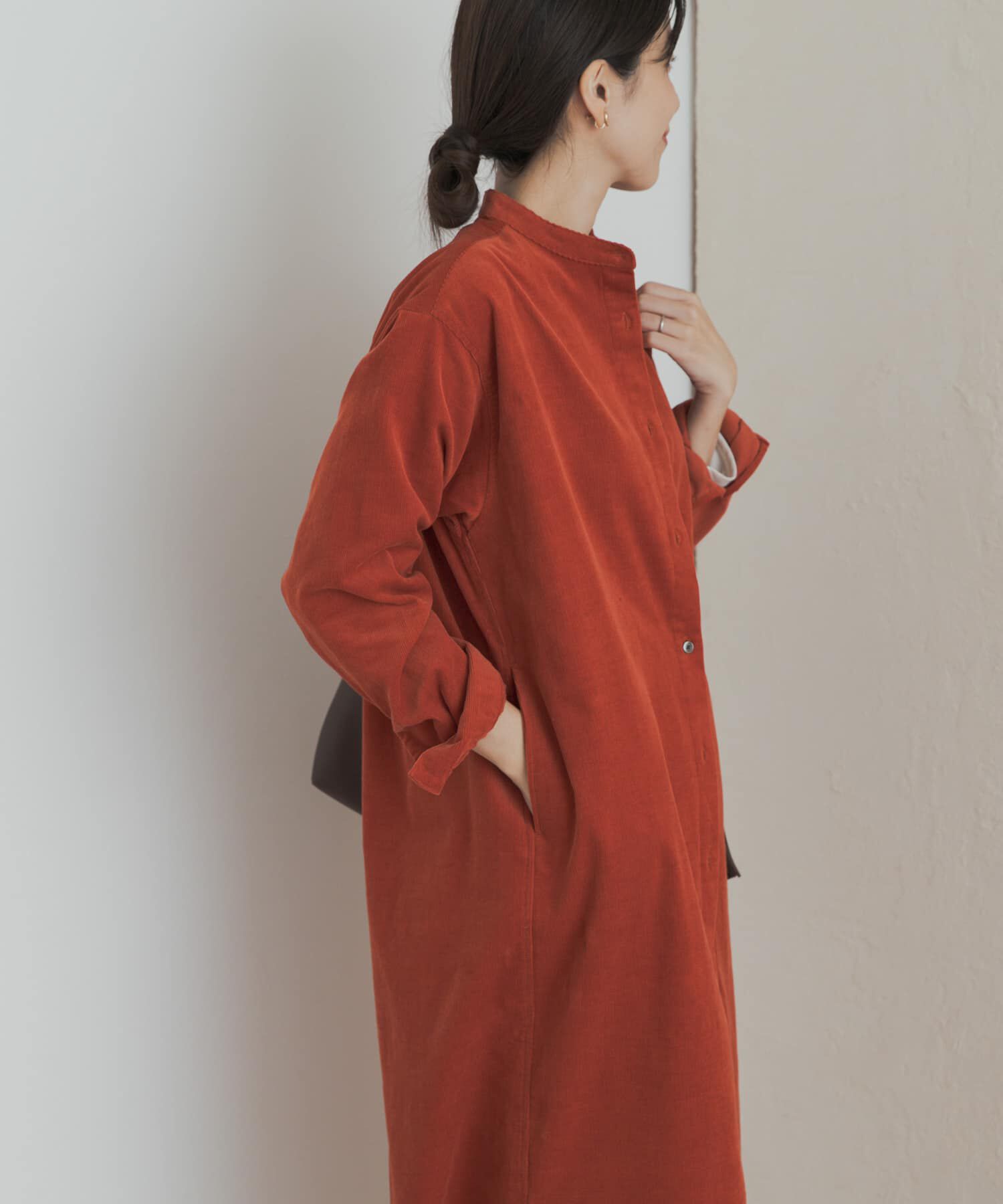 URBAN RESEARCH DOORS「『WEB/一部店舗限定カラー』『UR TECH』コーデュロイシャツワンピース」|ワンピース|