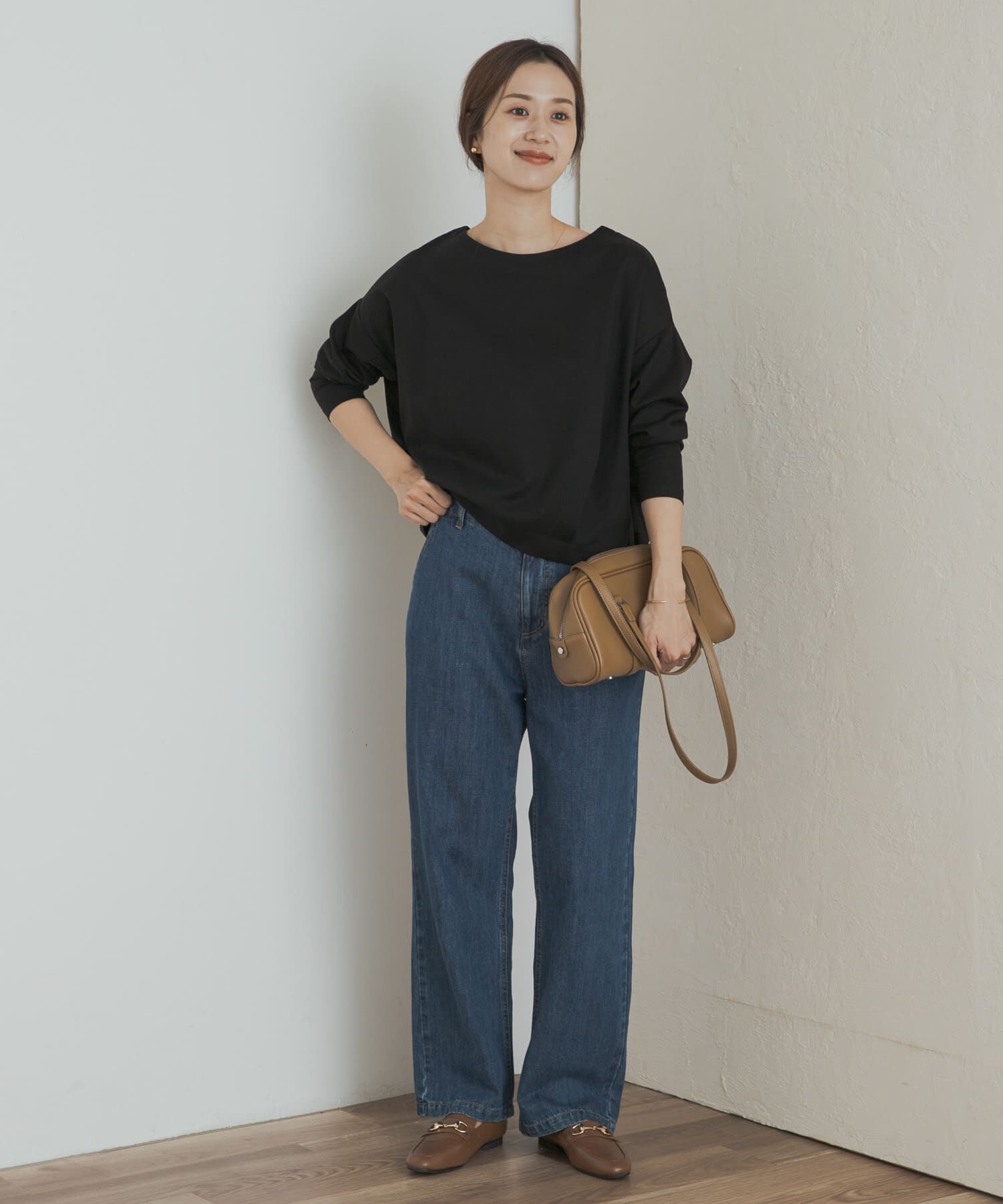 URBAN RESEARCH DOORS「コットンバックタック長袖プルオーバー」|Tシャツ・カットソー|