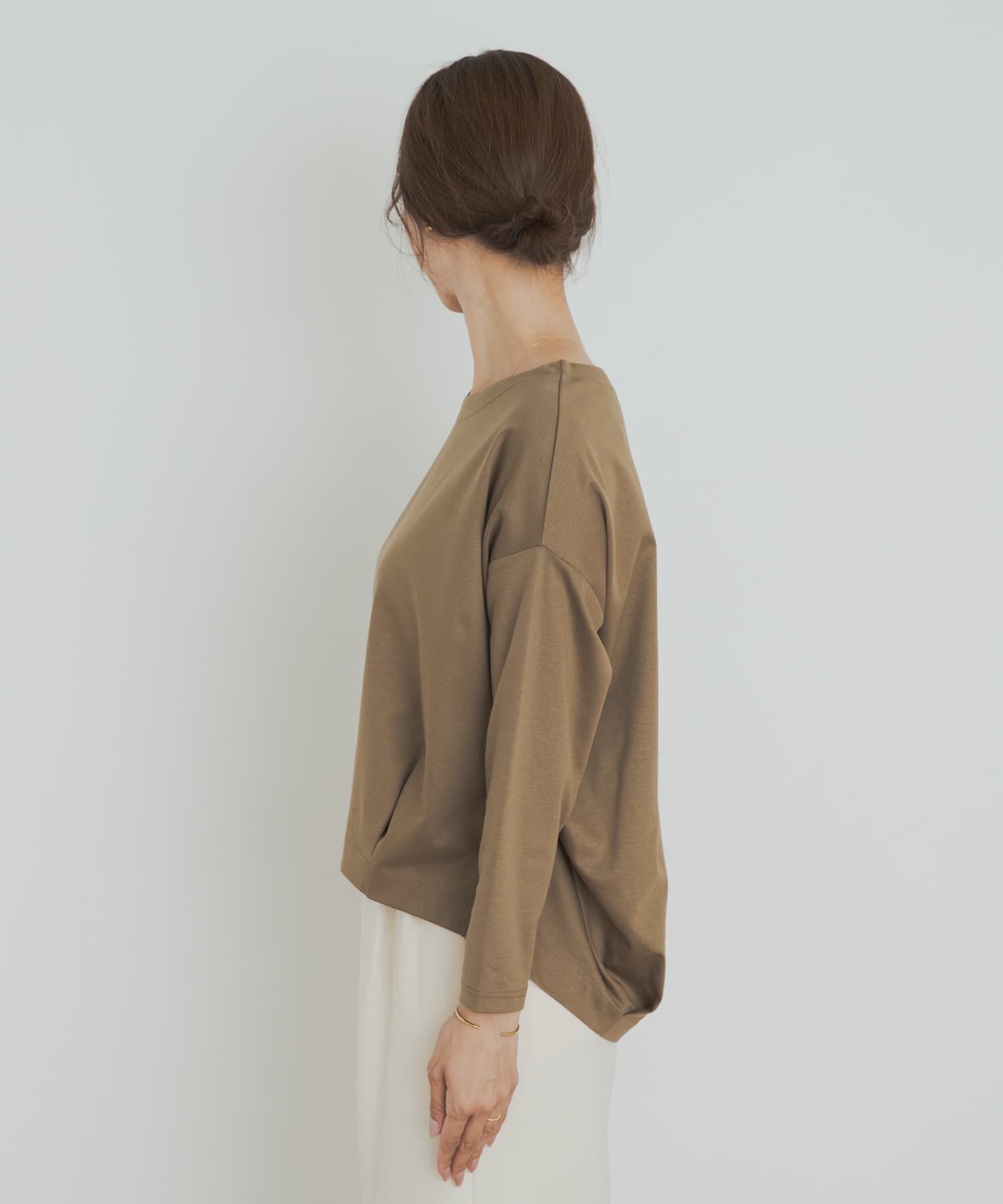 URBAN RESEARCH DOORS「コットンバックタック長袖プルオーバー」|Tシャツ・カットソー|