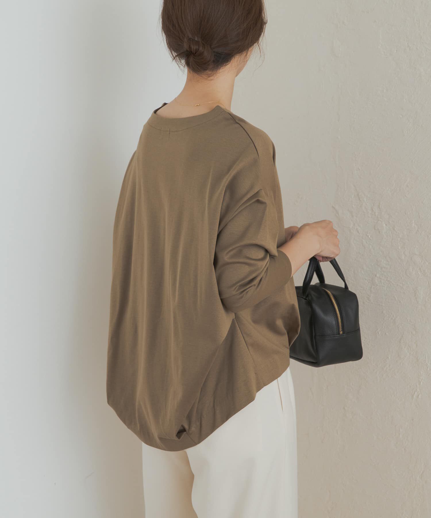 URBAN RESEARCH DOORS「コットンバックタック長袖プルオーバー」|Tシャツ・カットソー|