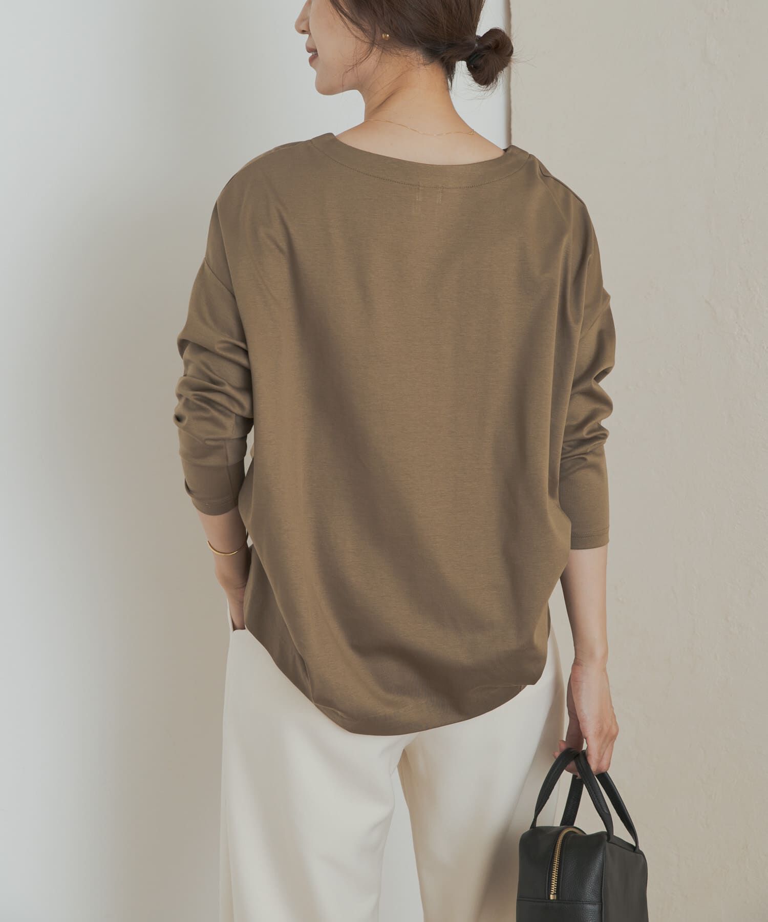 URBAN RESEARCH DOORS「コットンバックタック長袖プルオーバー」|Tシャツ・カットソー|