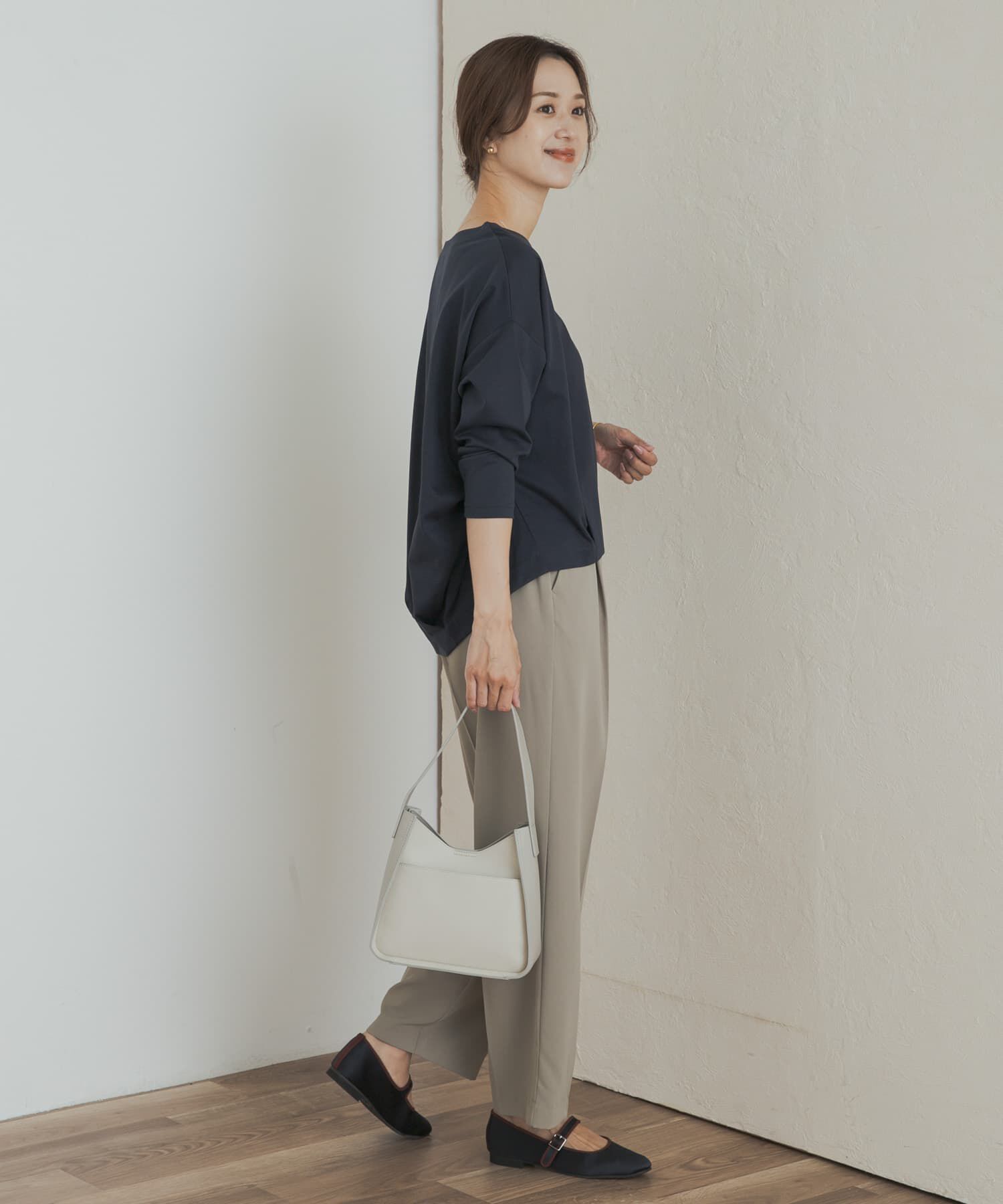 URBAN RESEARCH DOORS「コットンバックタック長袖プルオーバー」|Tシャツ・カットソー|