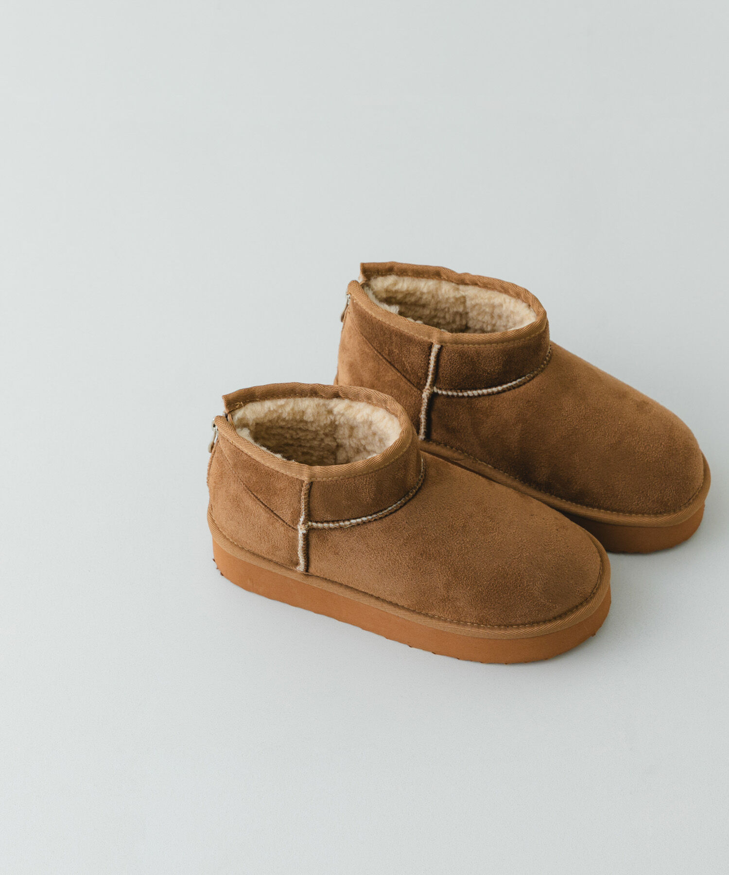 RODE SKO「撥水フラッフィームートンブーツ」|ショートブーツ|キャメル