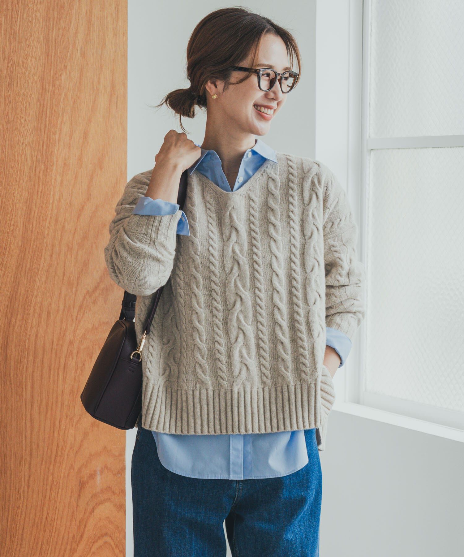 URBAN RESEARCH DOORS「ハミルトンウールアラン柄プルオ-バー」|ニット・セーター|