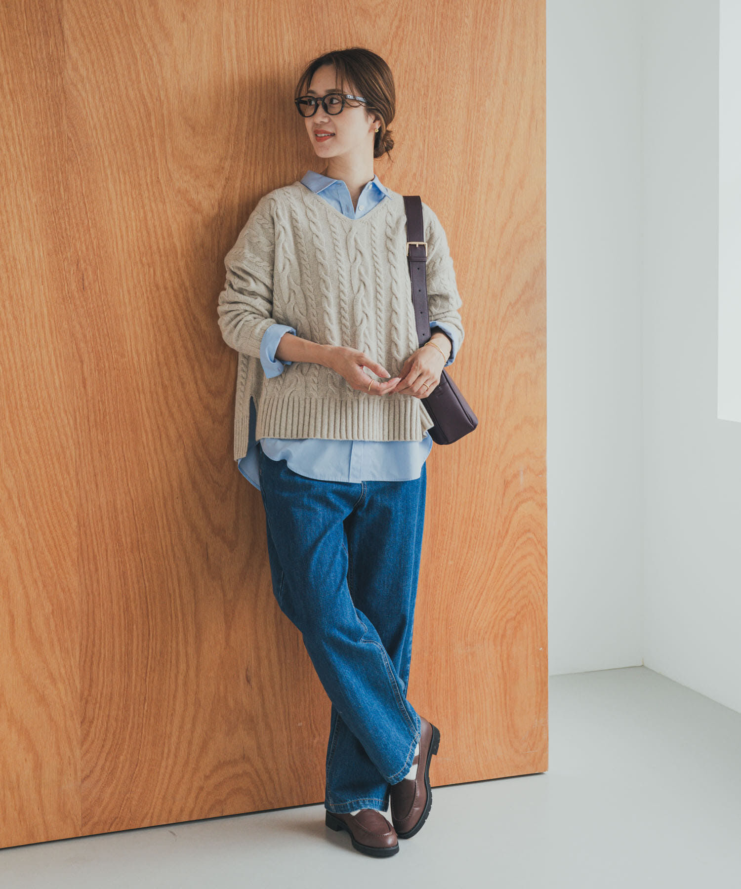 URBAN RESEARCH DOORS「ハミルトンウールアラン柄プルオ-バー」|ニット・セーター|