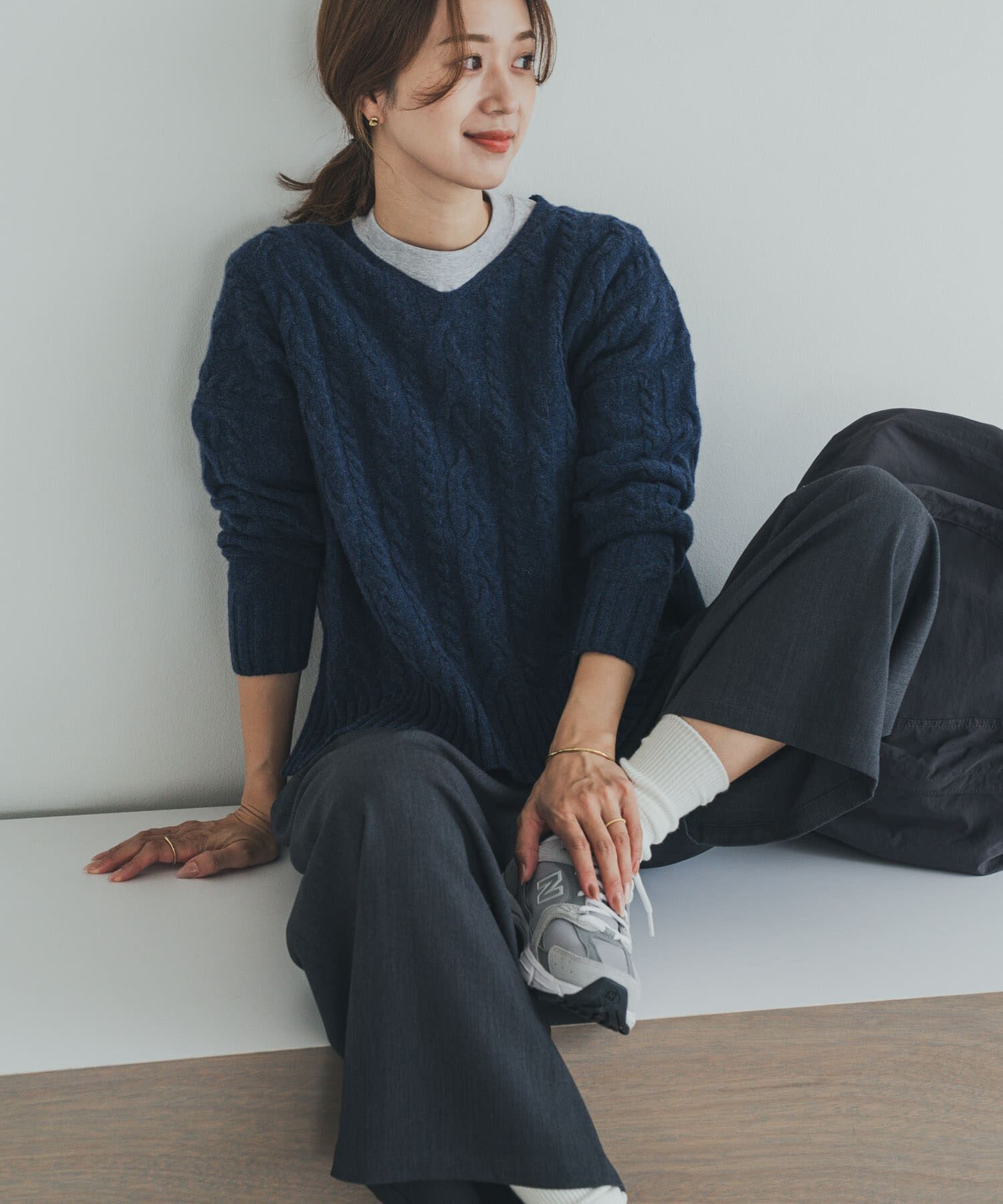 URBAN RESEARCH DOORS「ハミルトンウールアラン柄プルオ-バー」|ニット・セーター|