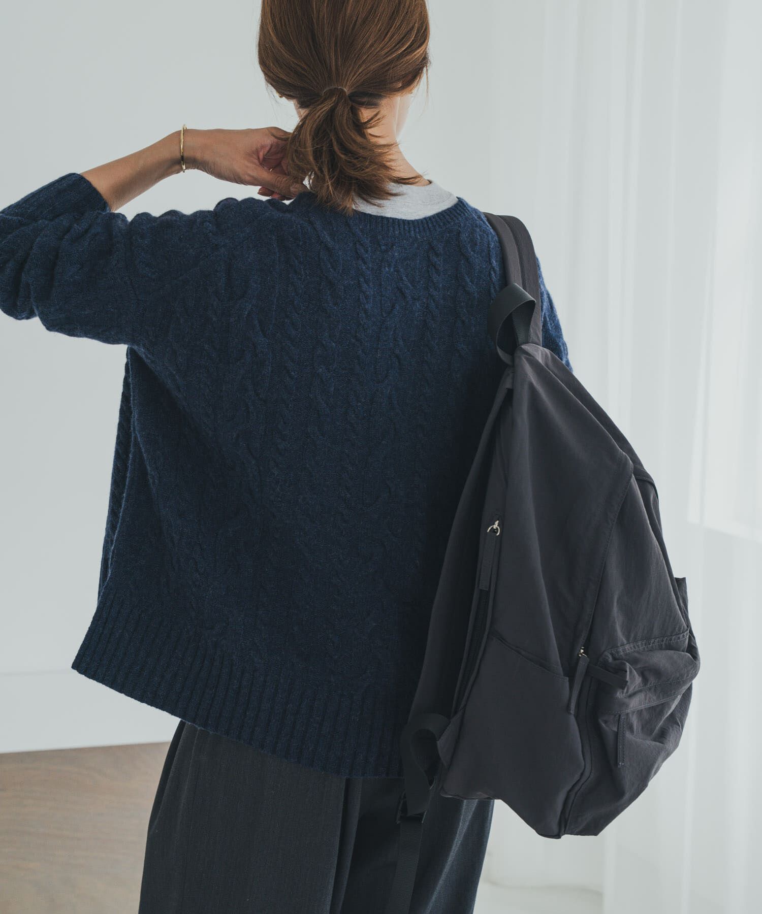 URBAN RESEARCH DOORS「ハミルトンウールアラン柄プルオ-バー」|ニット・セーター|