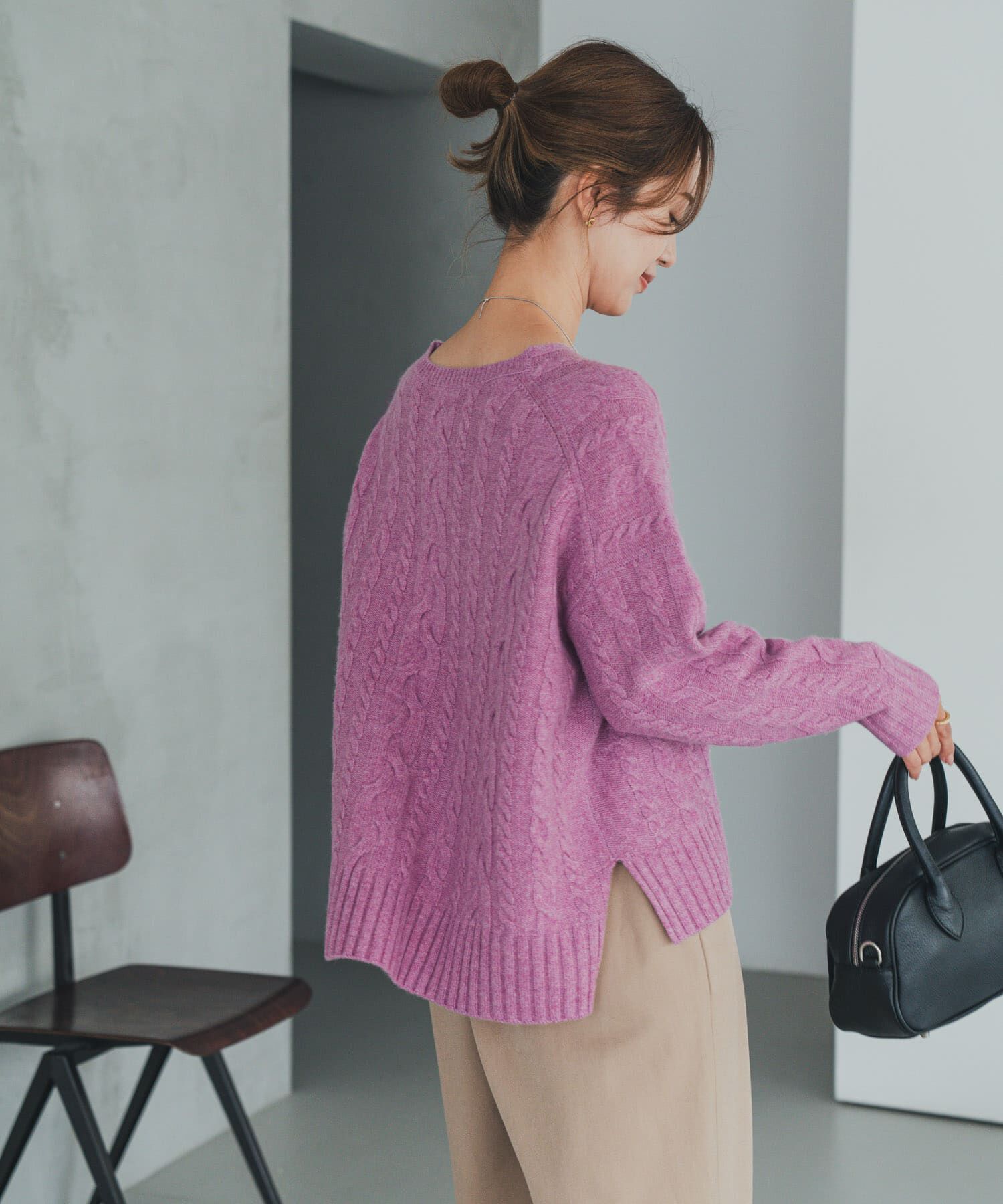 URBAN RESEARCH DOORS「ハミルトンウールアラン柄プルオ-バー」|ニット・セーター|