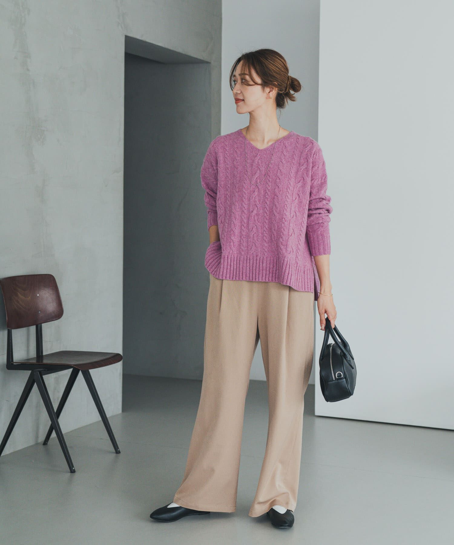 URBAN RESEARCH DOORS「ハミルトンウールアラン柄プルオ-バー」|ニット・セーター|