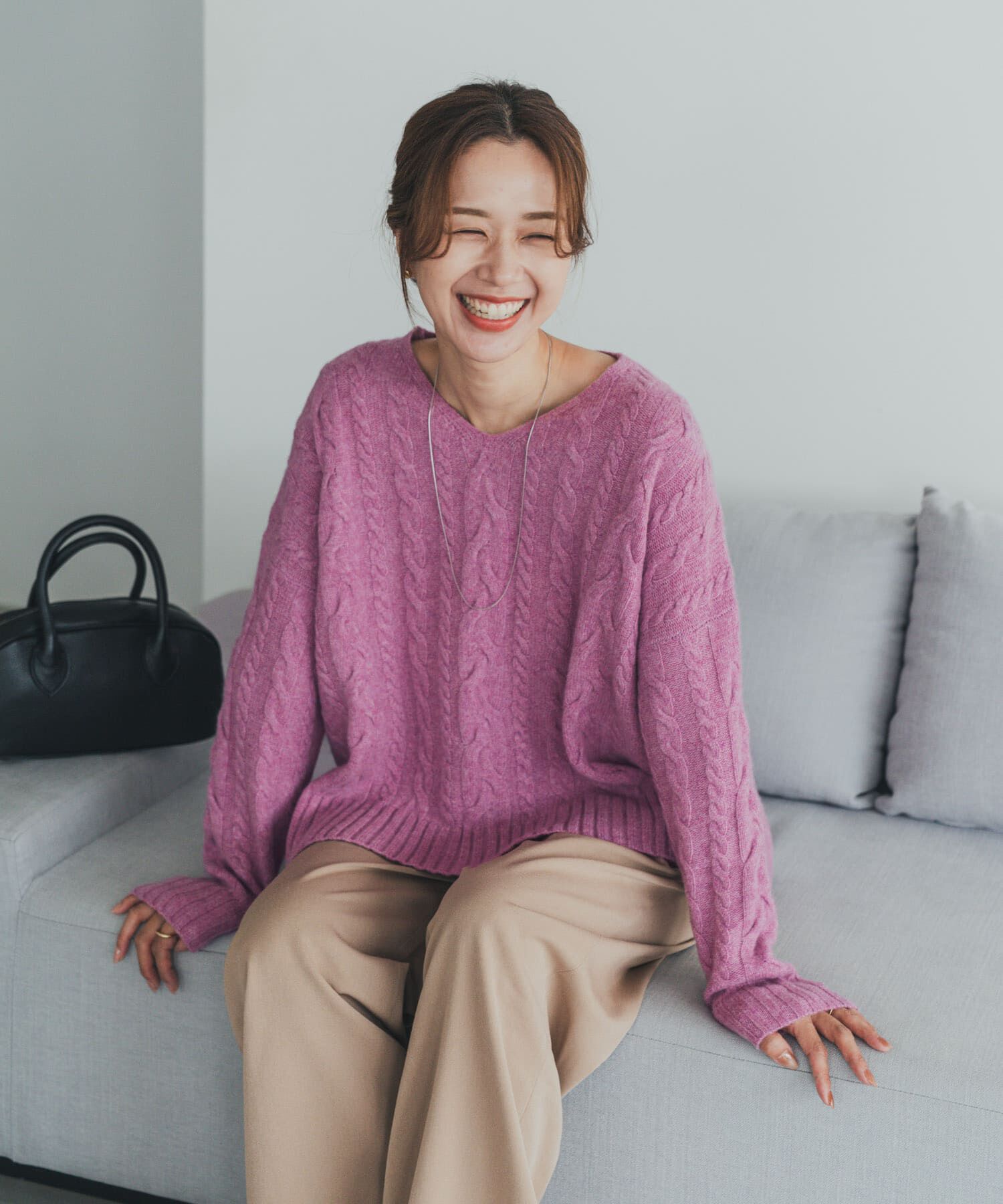 URBAN RESEARCH DOORS「ハミルトンウールアラン柄プルオ-バー」|ニット・セーター|