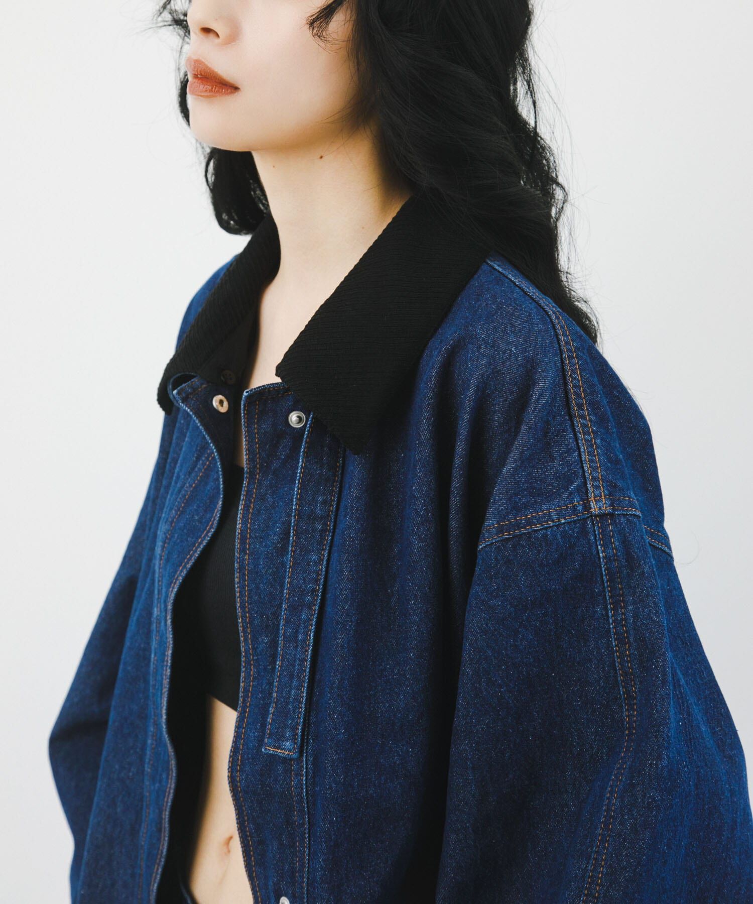  「2WAYカラーデニムブルゾン」|ブルゾン・スタジャン|