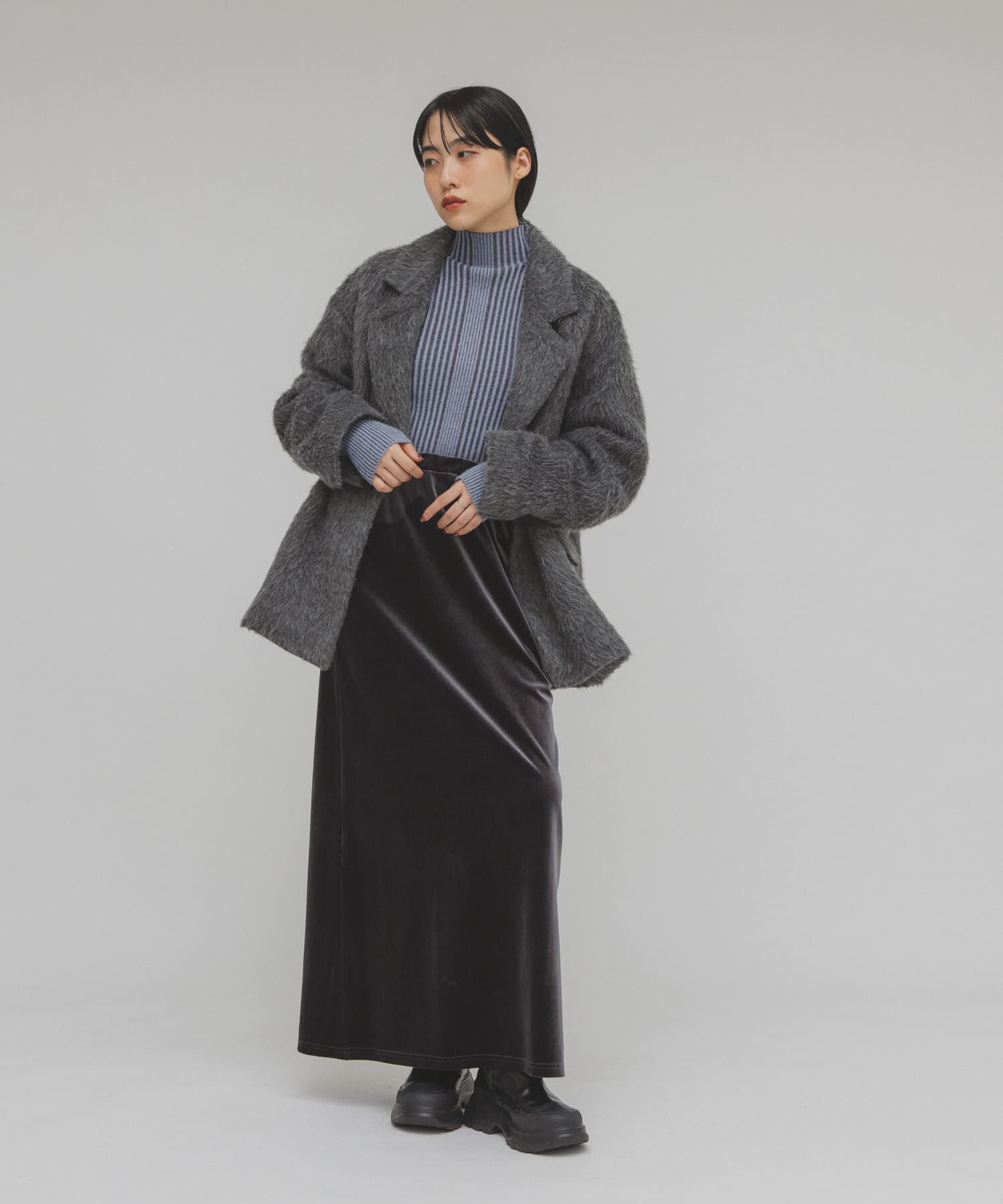  「ベロアナロースカート」|スカート|