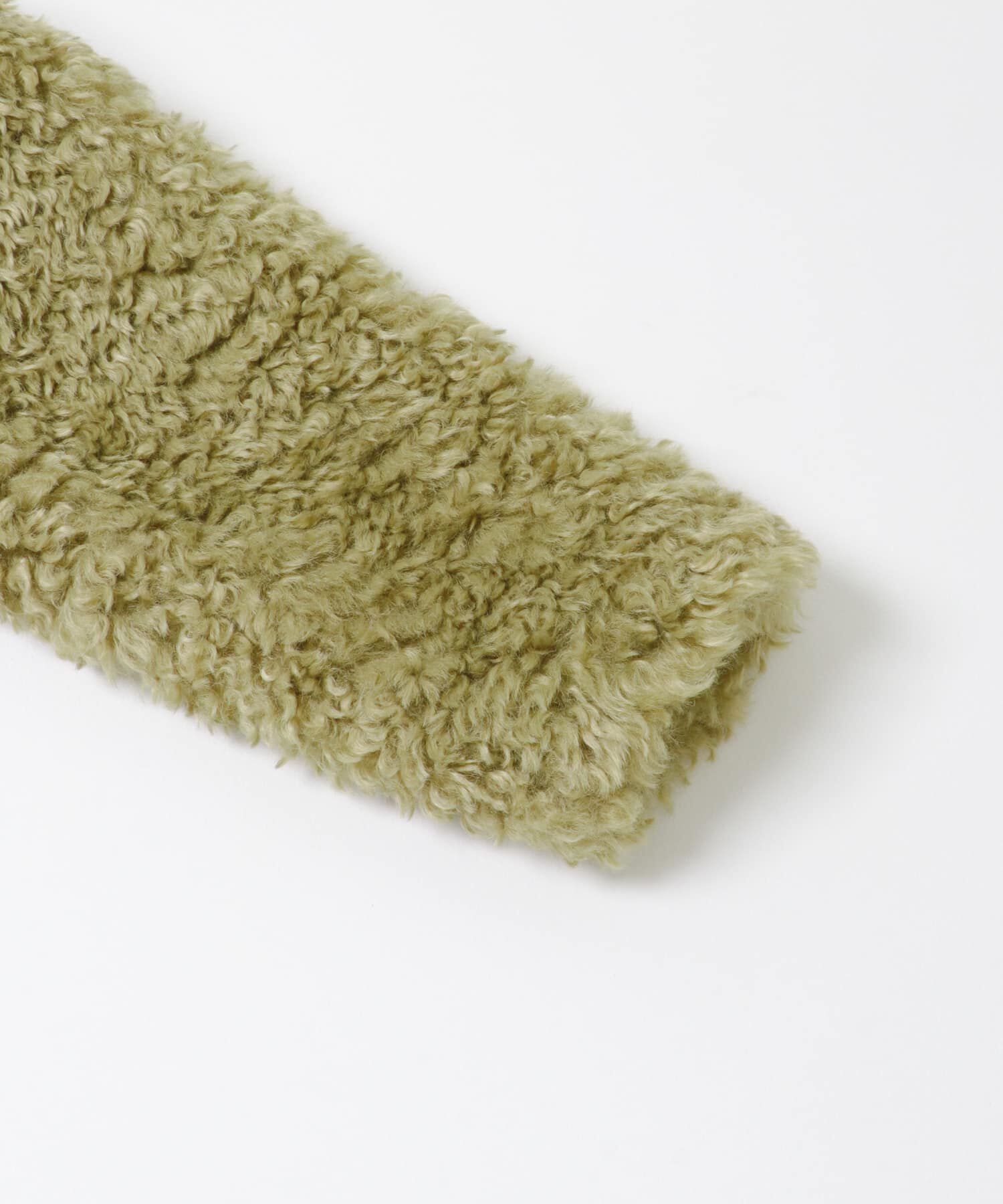  「フォルムボアジャケット」|ノーカラーコート|