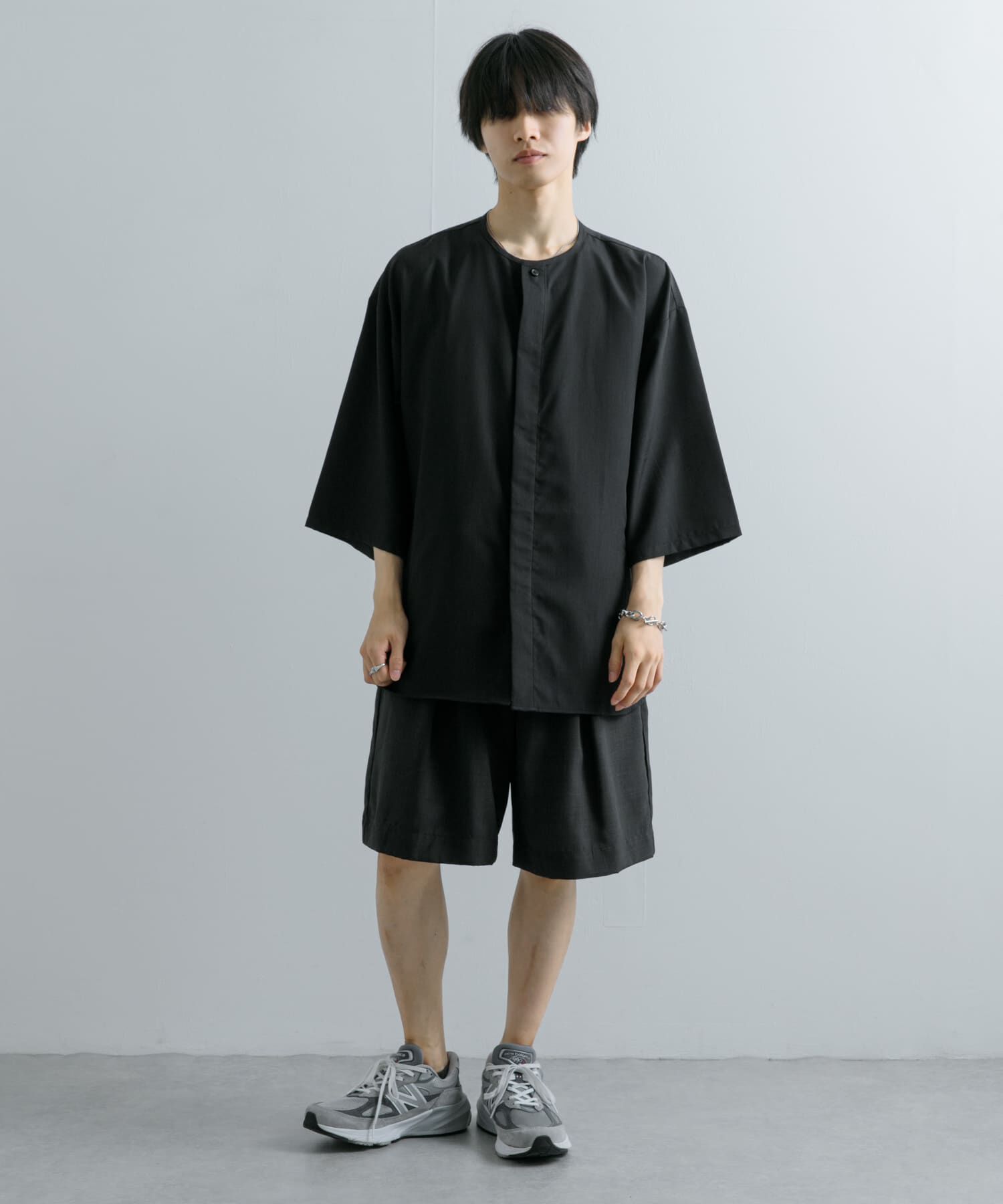 SENSE OF PLACE by URBAN RESEARCH「ノーカラールーズシャツ(5分袖)」|シャツ・ブラウス|