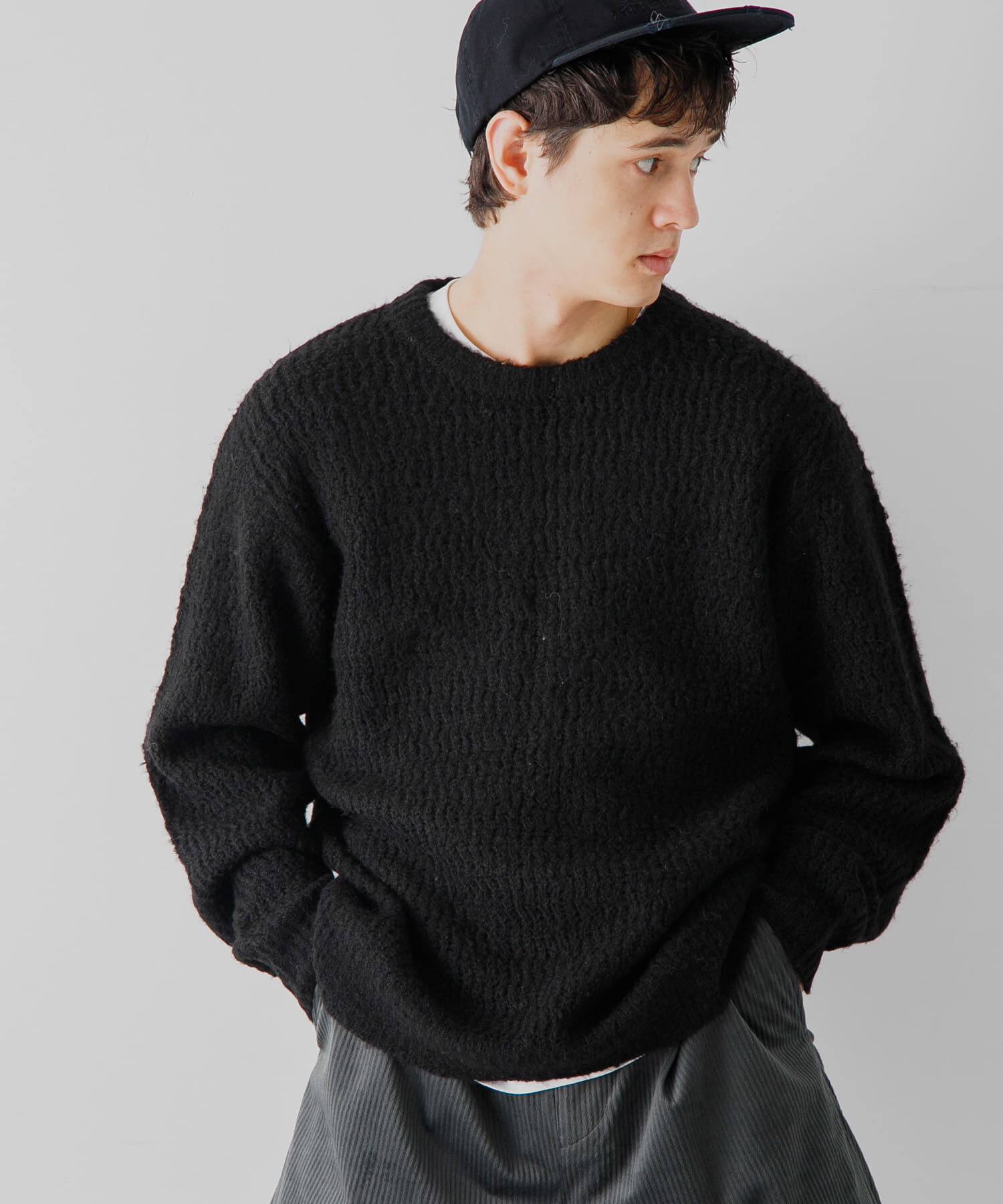 SENSE OF PLACE by URBAN RESEARCH「『ユニセックス』ローゲージカラーニット」|ニット・セーター|ブラック