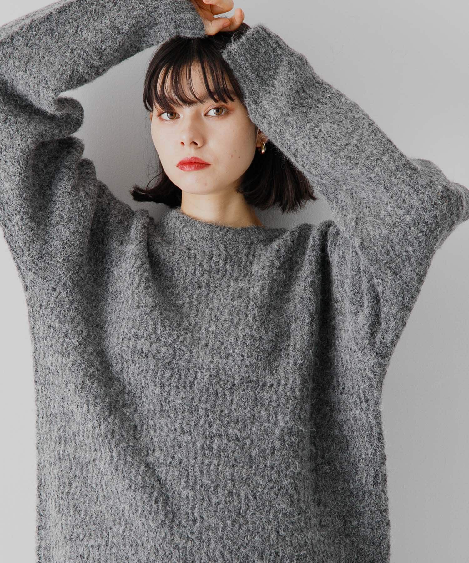 SENSE OF PLACE by URBAN RESEARCH「『ユニセックス』ローゲージカラーニット」|ニット・セーター|チャコールグレー