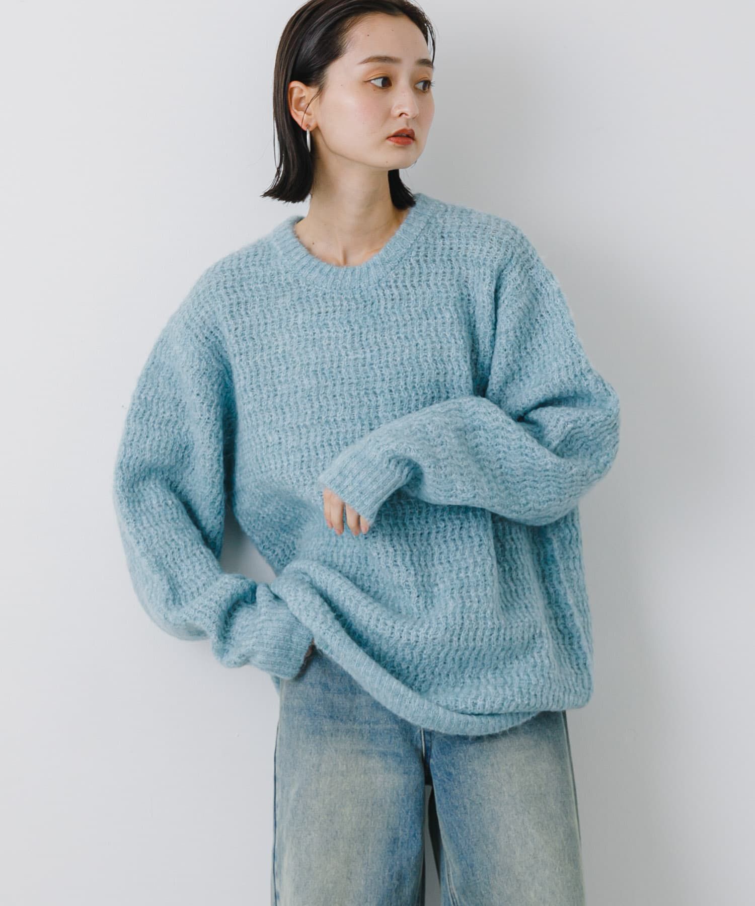SENSE OF PLACE by URBAN RESEARCH「『ユニセックス』ローゲージカラーニット」|ニット・セーター|ライトブルー