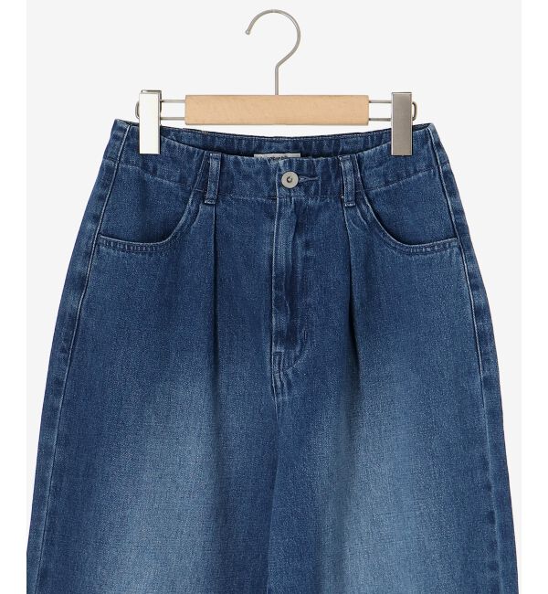 le.coeur blanc「タックワイドデニムパンツ」|デニム|