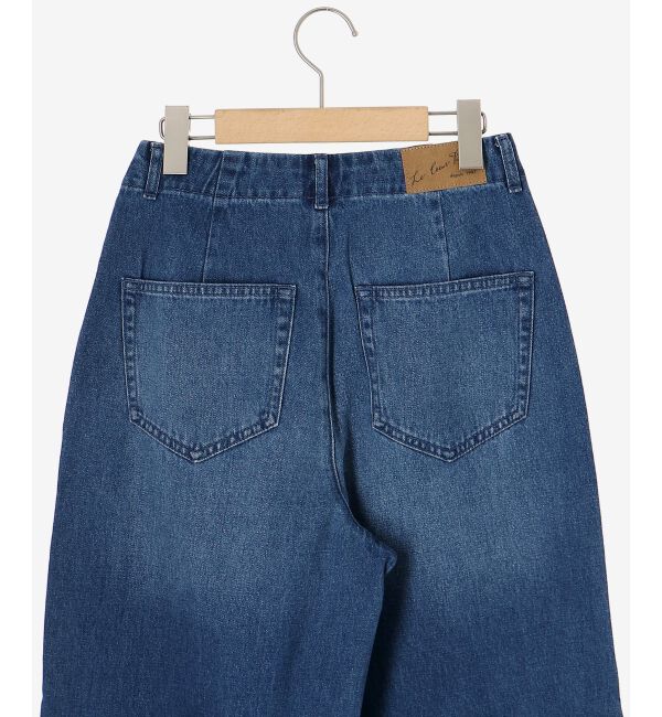 le.coeur blanc「タックワイドデニムパンツ」|デニム|