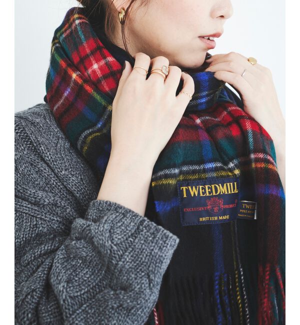  「TWEEDMILLストール」|ストール|ブラック柄