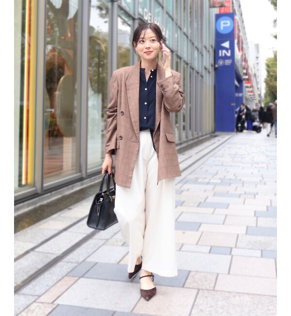  「ウールライクフロントタックワイドクロップドパンツ」|その他|