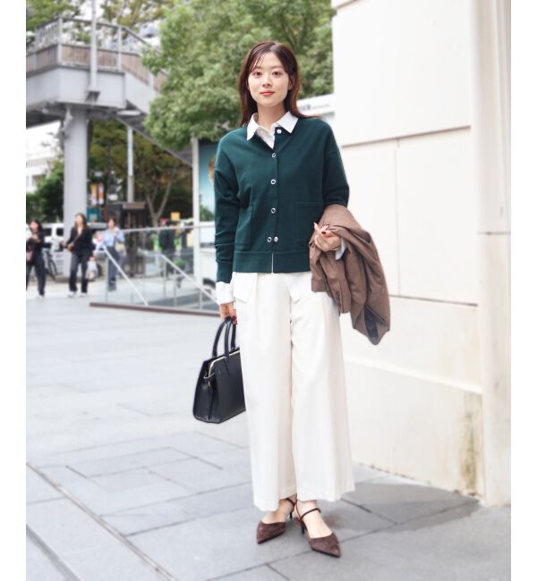  「ウールライクフロントタックワイドクロップドパンツ」|その他|