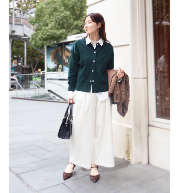  「ウールライクフロントタックワイドクロップドパンツ」|その他|