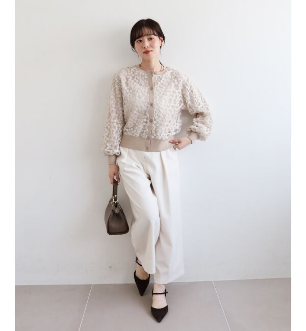  「ウールライクフロントタックワイドクロップドパンツ」|その他|