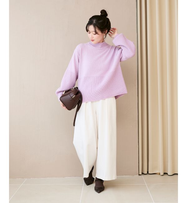  「ウールライクフロントタックワイドクロップドパンツ」|その他|