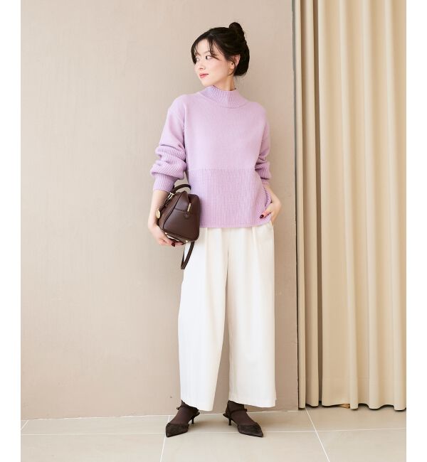  「ウールライクフロントタックワイドクロップドパンツ」|その他|