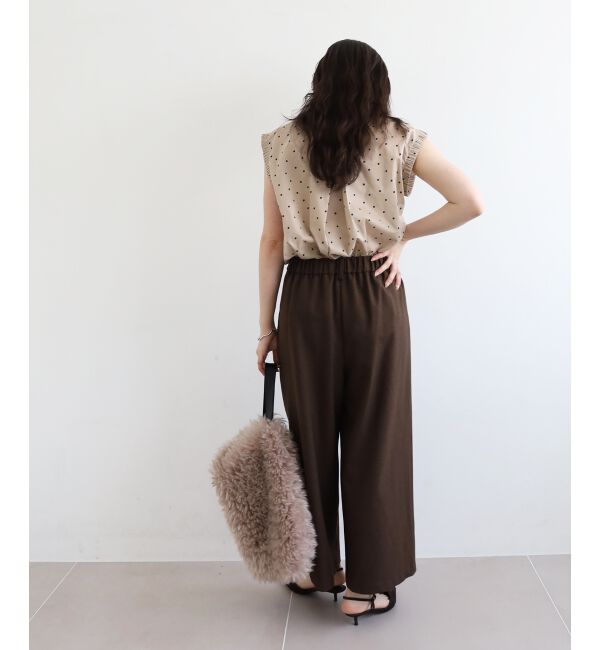  「ウールライクフロントタックワイドクロップドパンツ」|その他|