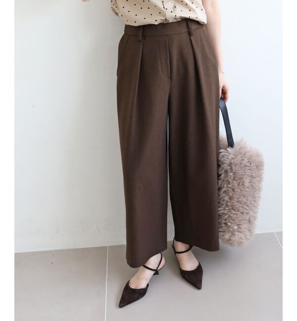  「ウールライクフロントタックワイドクロップドパンツ」|その他|
