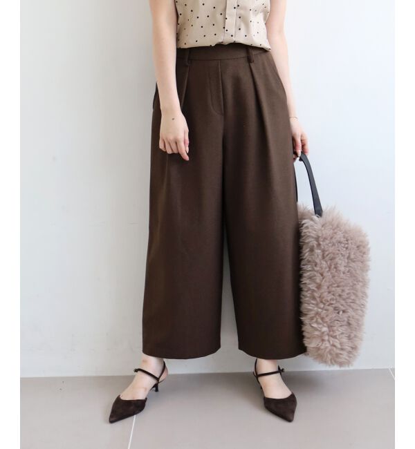  「ウールライクフロントタックワイドクロップドパンツ」|その他|