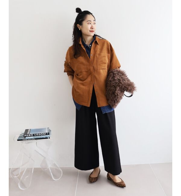  「ウールライクフロントタックワイドクロップドパンツ」|その他|