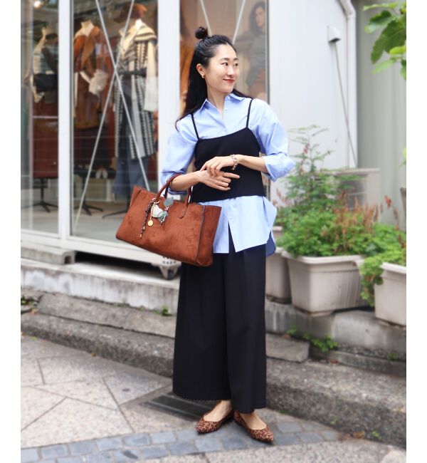  「ウールライクフロントタックワイドクロップドパンツ」|その他|