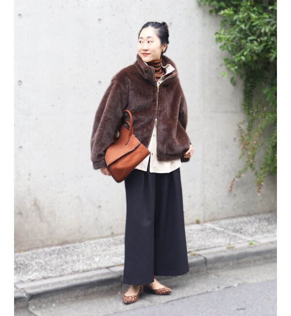  「ウールライクフロントタックワイドクロップドパンツ」|その他|