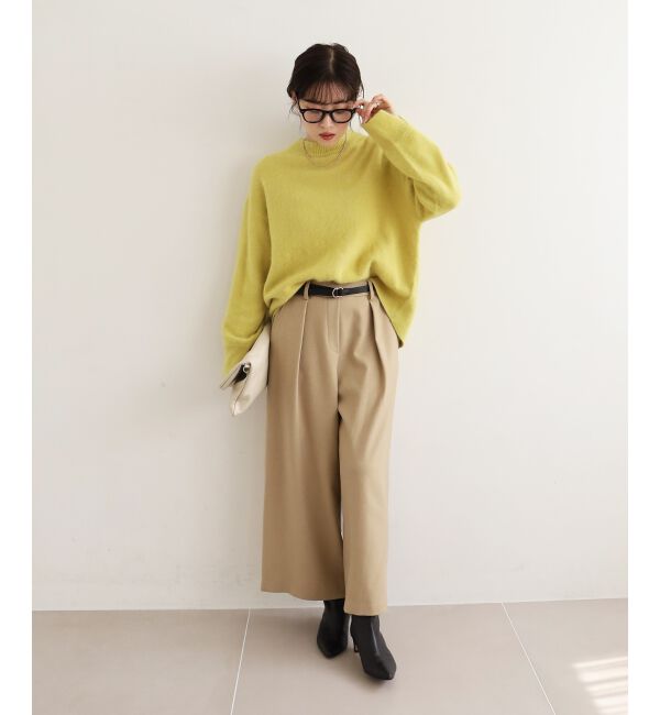  「ウールライクフロントタックワイドクロップドパンツ」|その他|