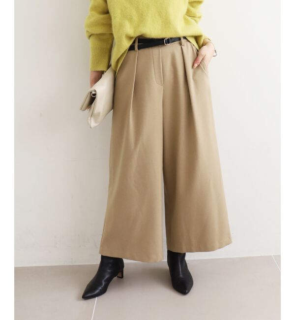  「ウールライクフロントタックワイドクロップドパンツ」|その他|