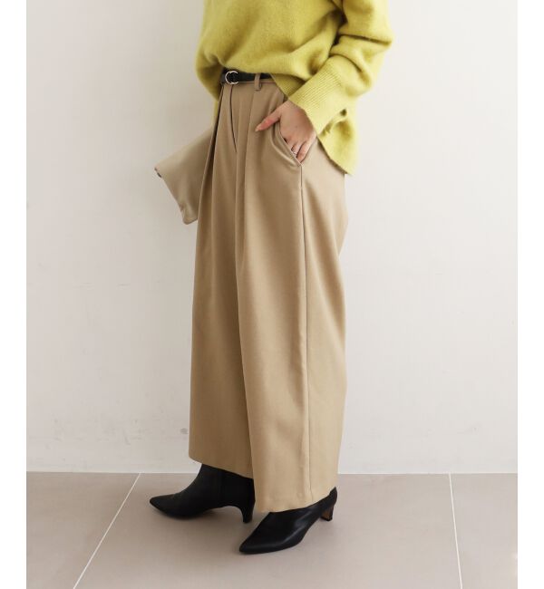  「ウールライクフロントタックワイドクロップドパンツ」|その他|