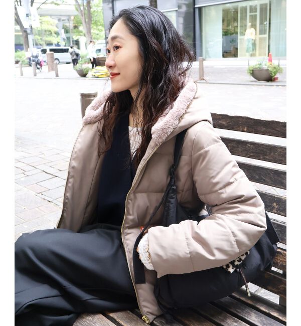  「ファーフードショートダウン」|ダウン|