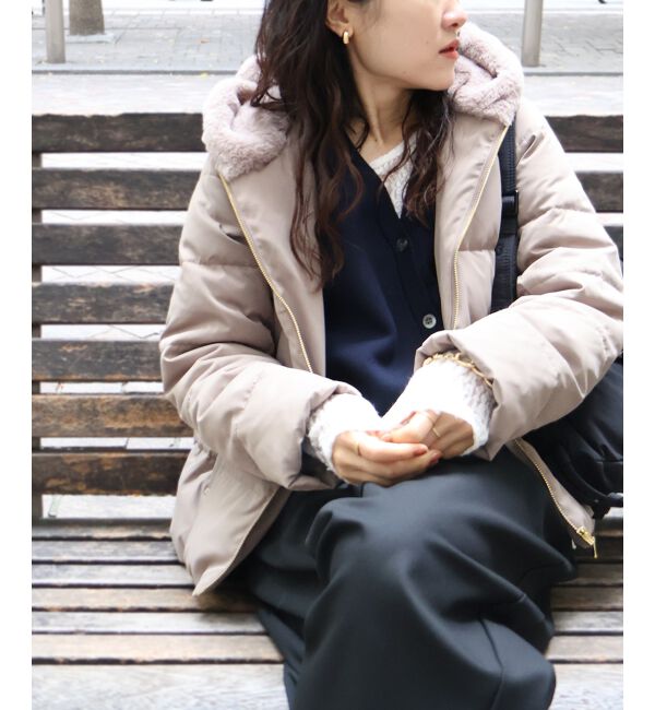  「ファーフードショートダウン」|ダウン|